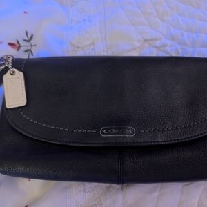 Coach Black Leather Clutch